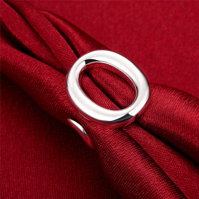 925 Sterling Silber Ellipse Verstellbarer Ring | Shop Nory
