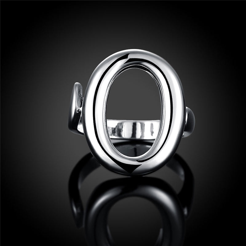 925 Sterling Silber Ellipse Verstellbarer Ring | Shop Nory