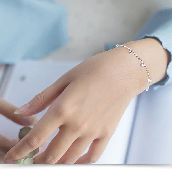 925er Sterlingsilber Zirkon Kettenarmband | Shop Nory