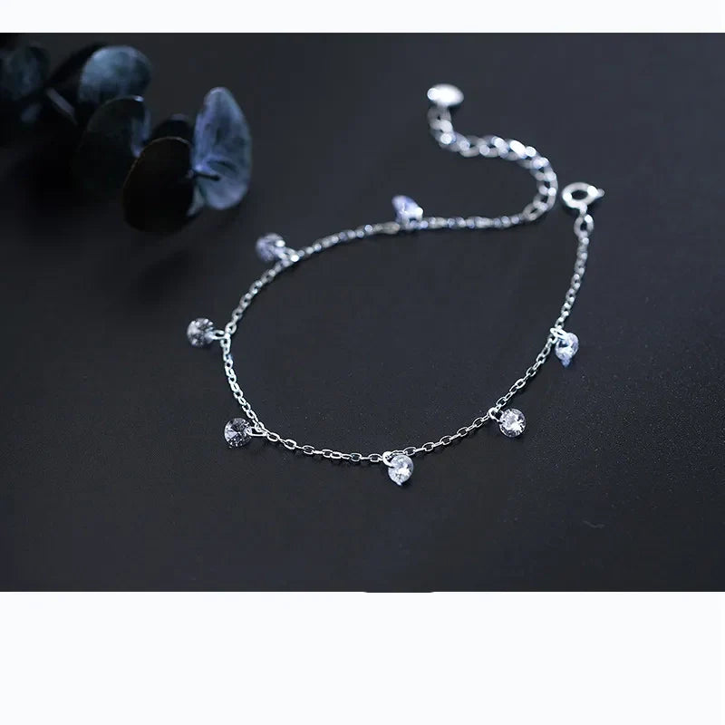 925er Sterlingsilber Zirkon Kettenarmband | Shop Nory