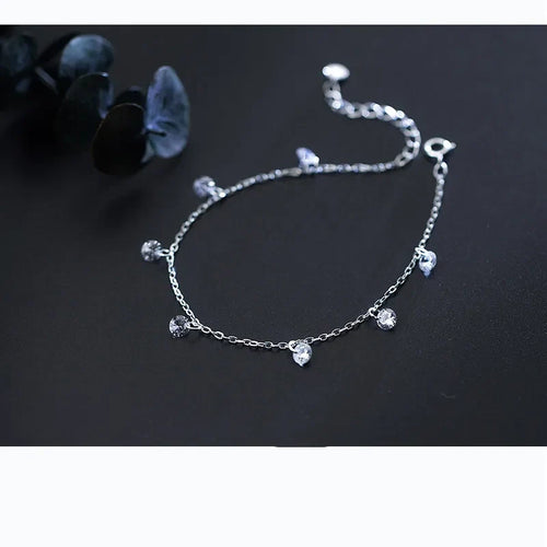 925er Sterlingsilber Zirkon Kettenarmband | Shop Nory