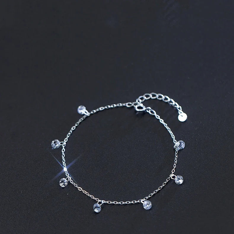 925er Sterlingsilber Zirkon Kettenarmband | Shop Nory