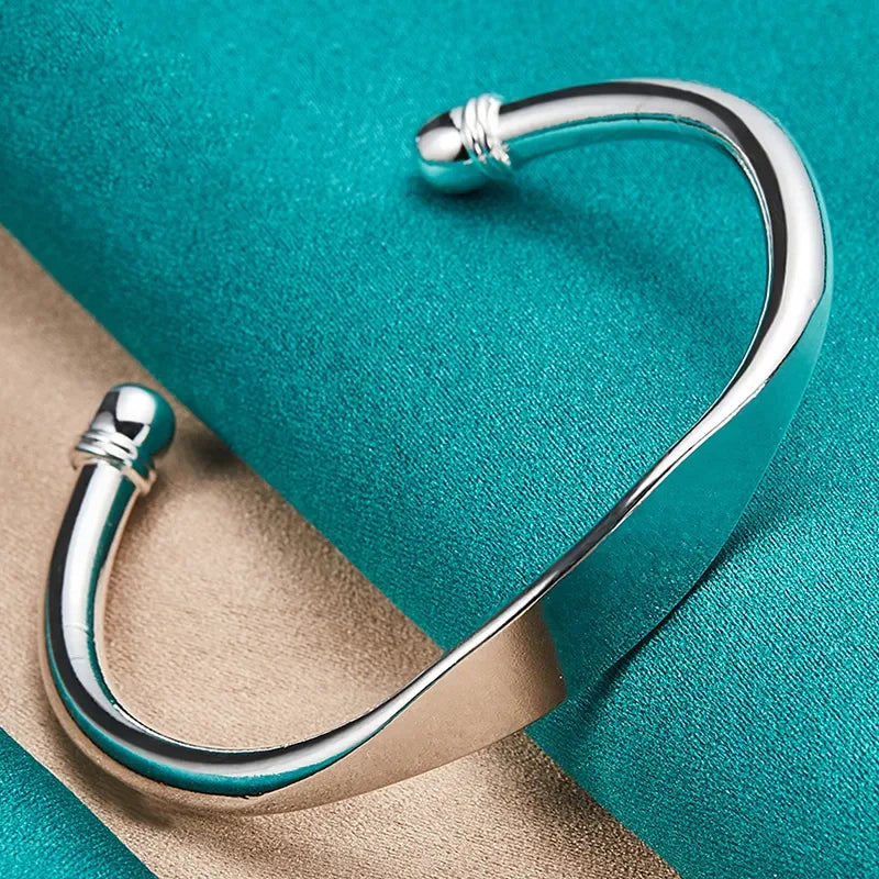 925 Sterling Silver Double Bead Armreif | Shop Nory