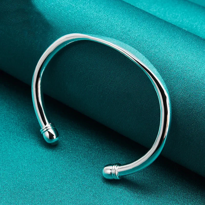 925 Sterling Silver Double Bead Armreif | Shop Nory
