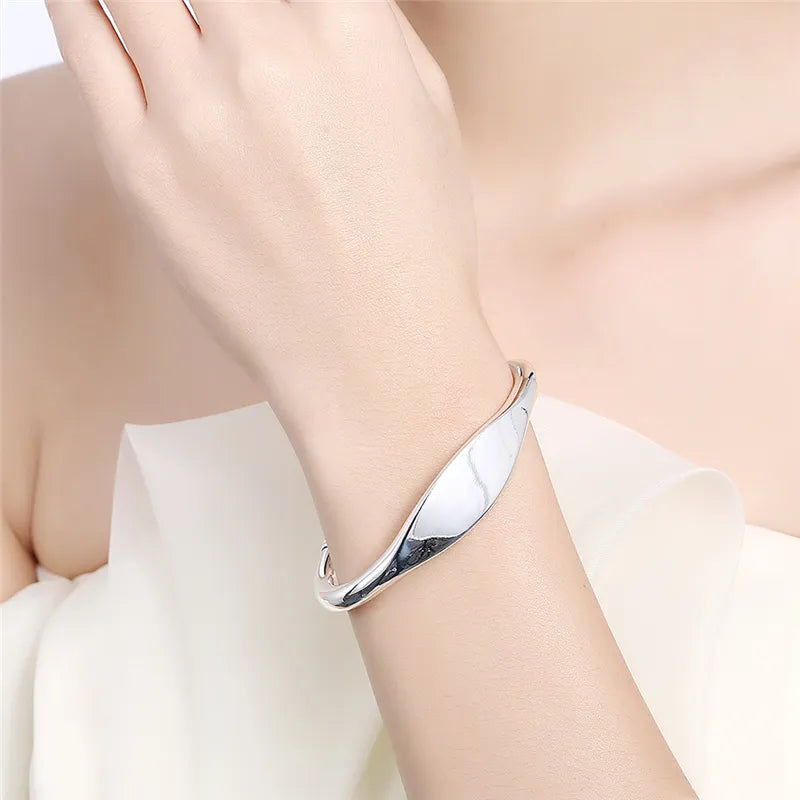 925 Sterling Silver Double Bead Armreif | Shop Nory