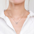 925 Sterling Silber Doppel Pendant Halskette | Shop Nory