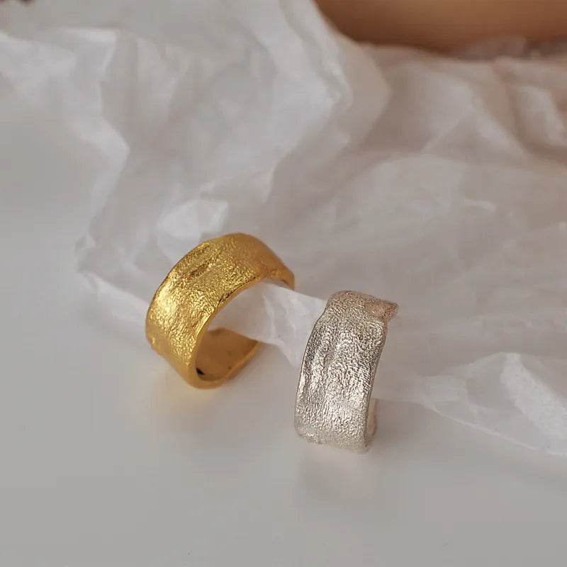925 Sterling Silver Breite Texturierte Ohrmanschette | Shop Nory