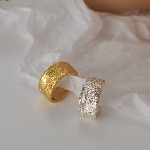 925 Sterling Silver Breite Texturierte Ohrmanschette | Shop Nory