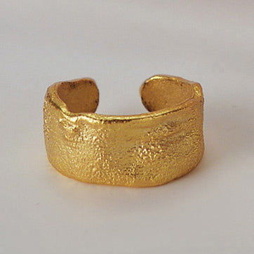 925 Sterling Silver Breite Texturierte Ohrmanschette | Shop Nory