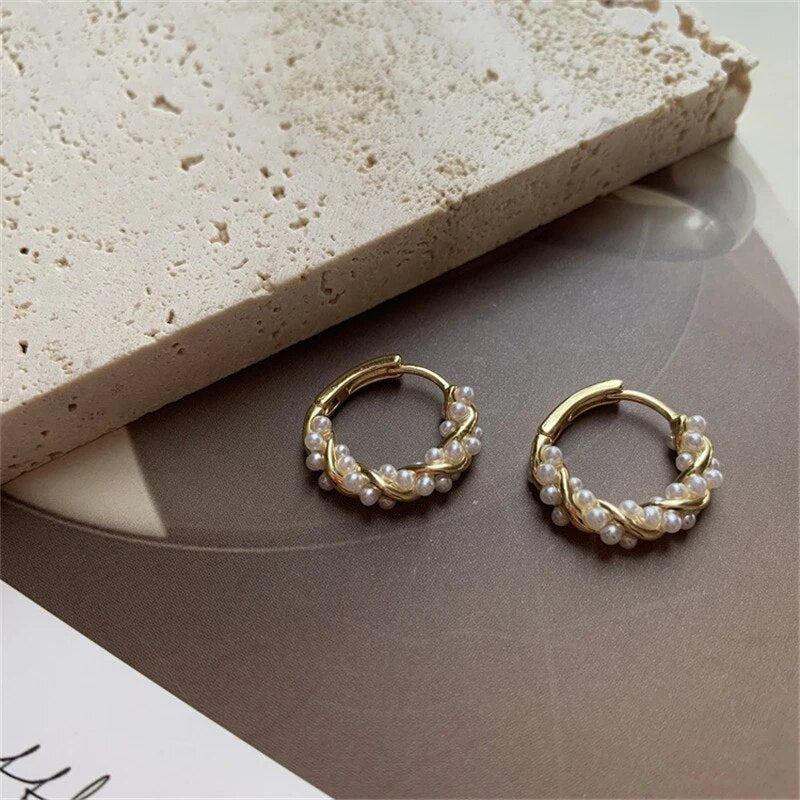 925 Sterling Silver Perlen Twist Creolen | Shop Nory
