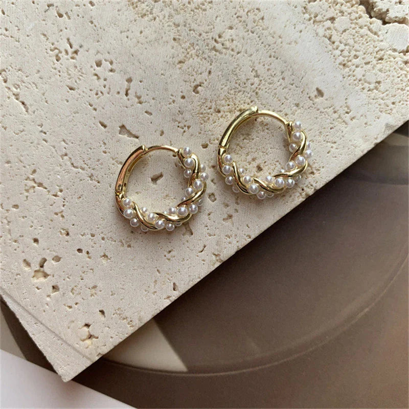 925 Sterling Silver Perlen Twist Creolen | Shop Nory