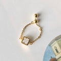 Exquisites quadratisches Zirkon-Kettenring | Shop Nory