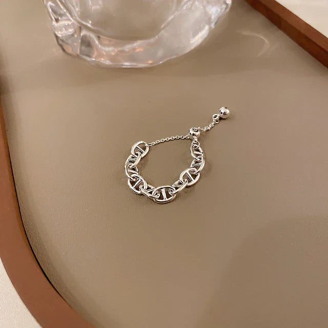 925 Sterling Silber Quasten Ketten verstellbarer Ring | Shop Nory
