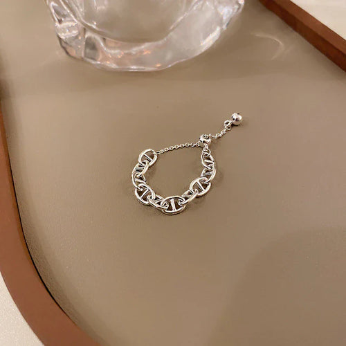 925 Sterling Silber Quasten Ketten verstellbarer Ring | Shop Nory
