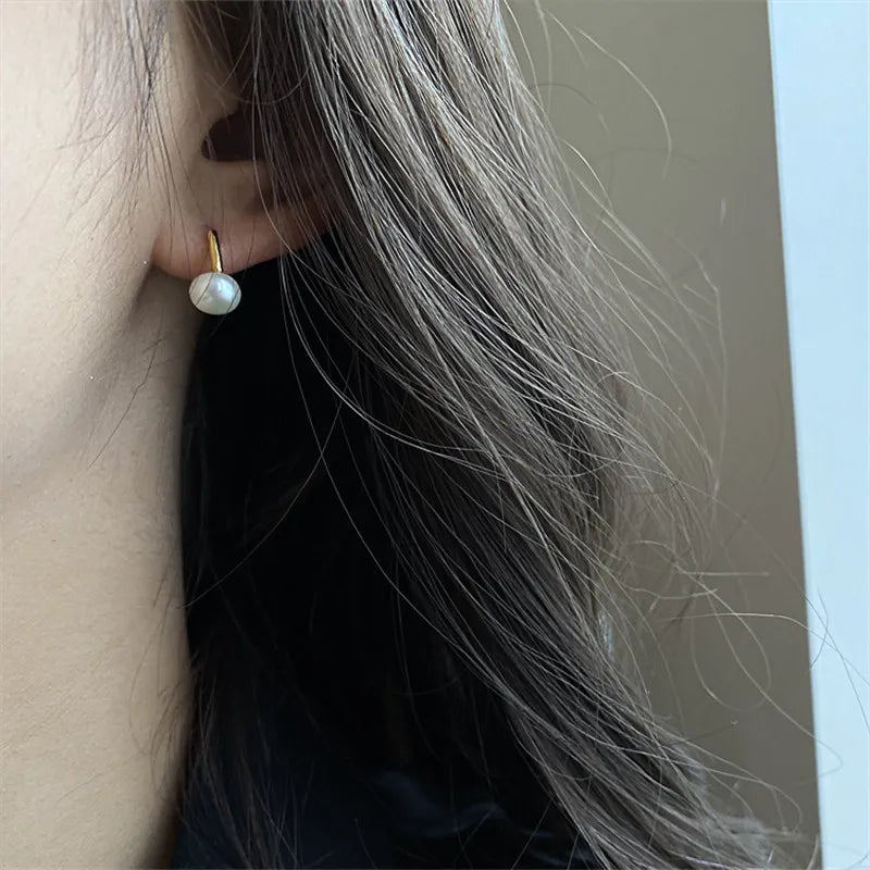 Exquisite natürliche Süßwasserperlen Ohrringe | Shop Nory