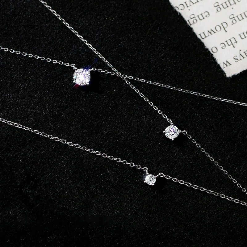 Exquisite Cut Funkelnder Zirkon Anhänger Halskette | Shop Nory