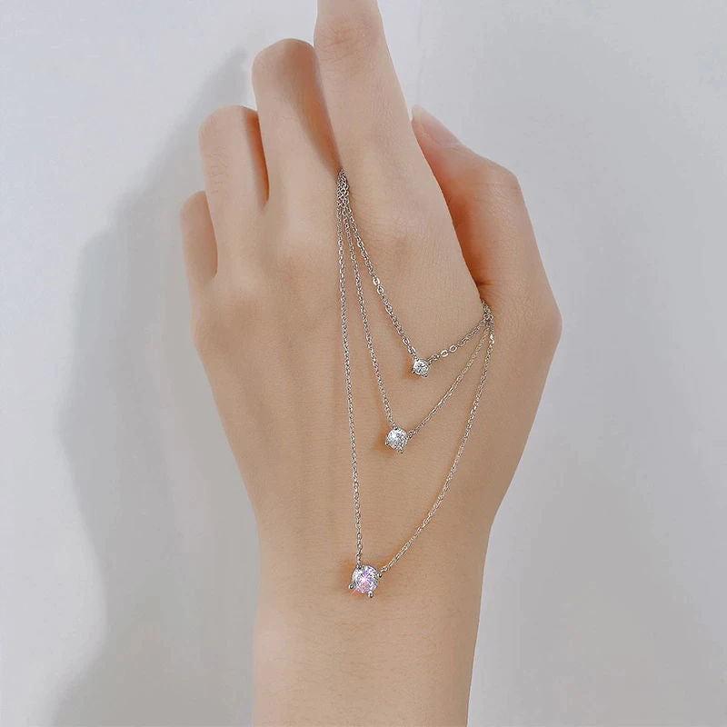 Exquisite Cut Funkelnder Zirkon Anhänger Halskette | Shop Nory