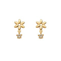 Glänzende Zirkon Blumen Ohrstecker | Shop Nory