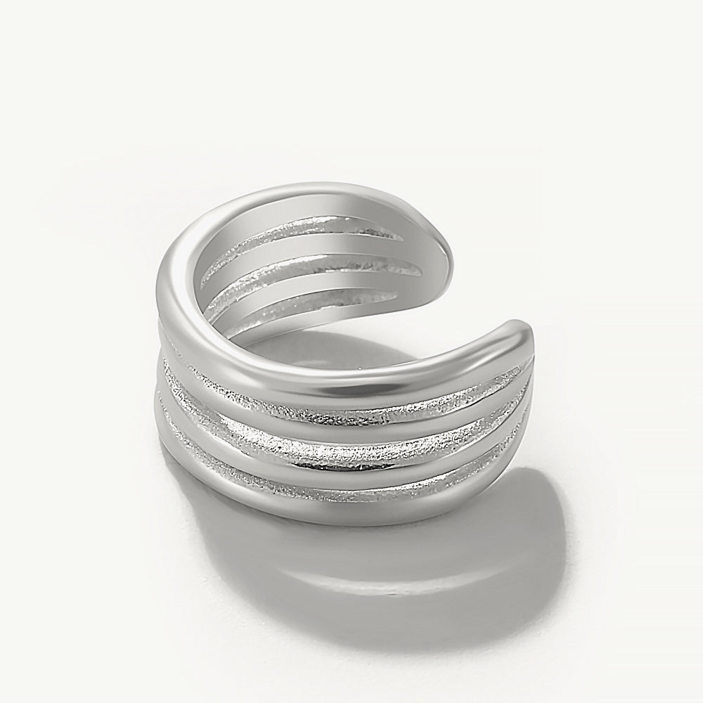 Goldplattierte Cubic Zirconia Ohrcuff ohne Piercing | Shop Nory