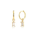 925 Sterlingsilber Gold Zirkon CZ Tropfenohrringe | Shop Nory
