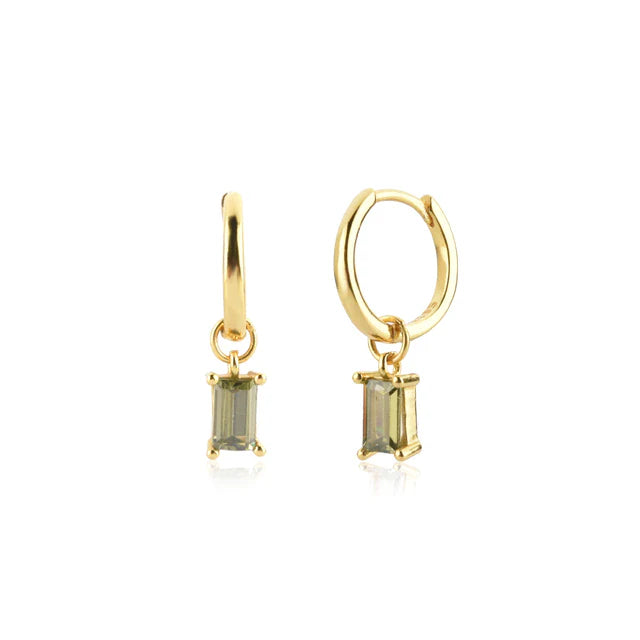 925 Sterlingsilber Gold Zirkon CZ Tropfenohrringe | Shop Nory