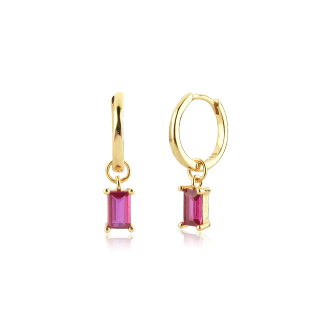 925 Sterlingsilber Gold Zirkon CZ Tropfenohrringe | Shop Nory