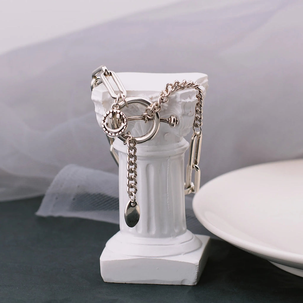 925 Sterling Silber Dicke Charm Armband | Shop Nory