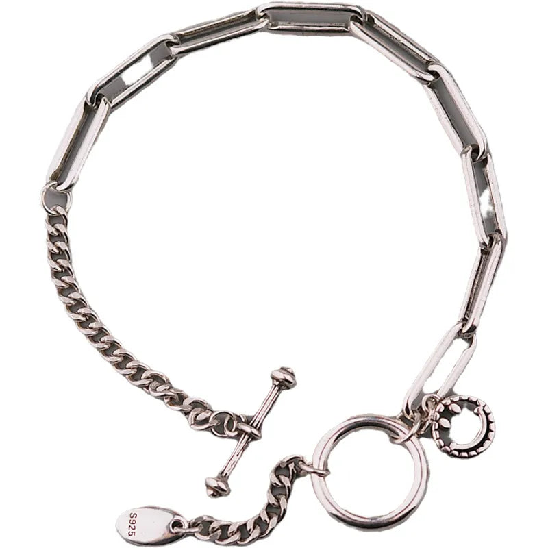 925 Sterling Silber Dicke Charm Armband | Shop Nory