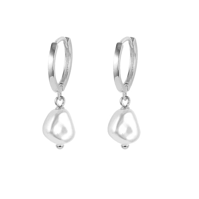 925 Sterling Silber Große Perlen Ohrringe | Shop Nory