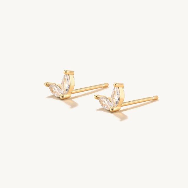 925 Sterling Silber Mini Zirkon Steckerohrringe | Shop Nory