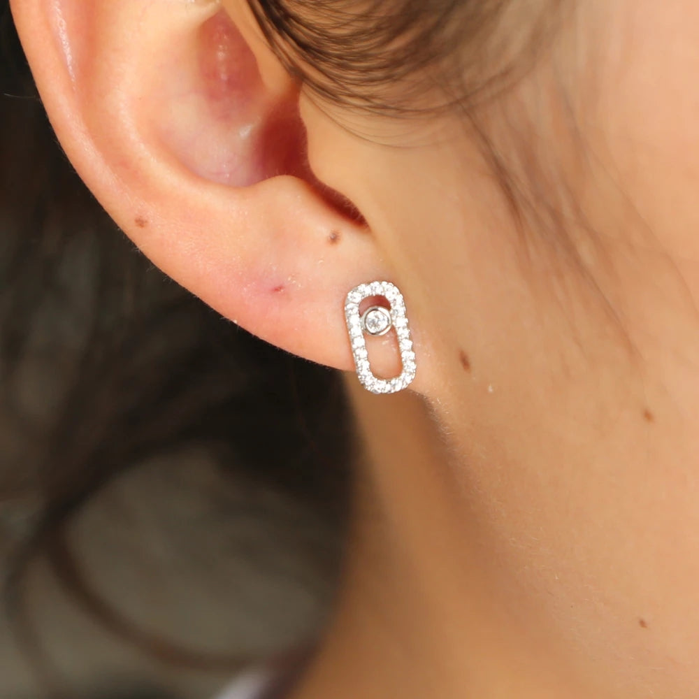 925 Sterling Silber Süße Minimalistische Stecker Ohrringe | Shop Nory