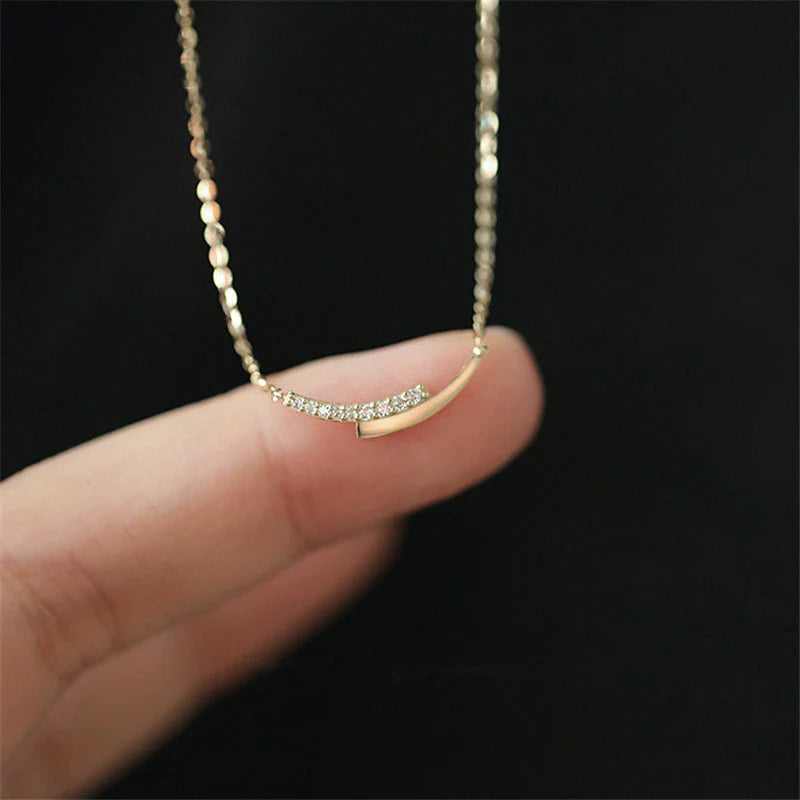Pav�� Crystal Intersection Schlüsselbein Kettenhalskette | Shop Nory
