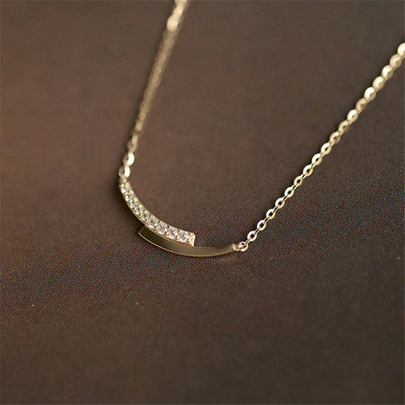 Pav�� Crystal Intersection Schlüsselbein Kettenhalskette | Shop Nory