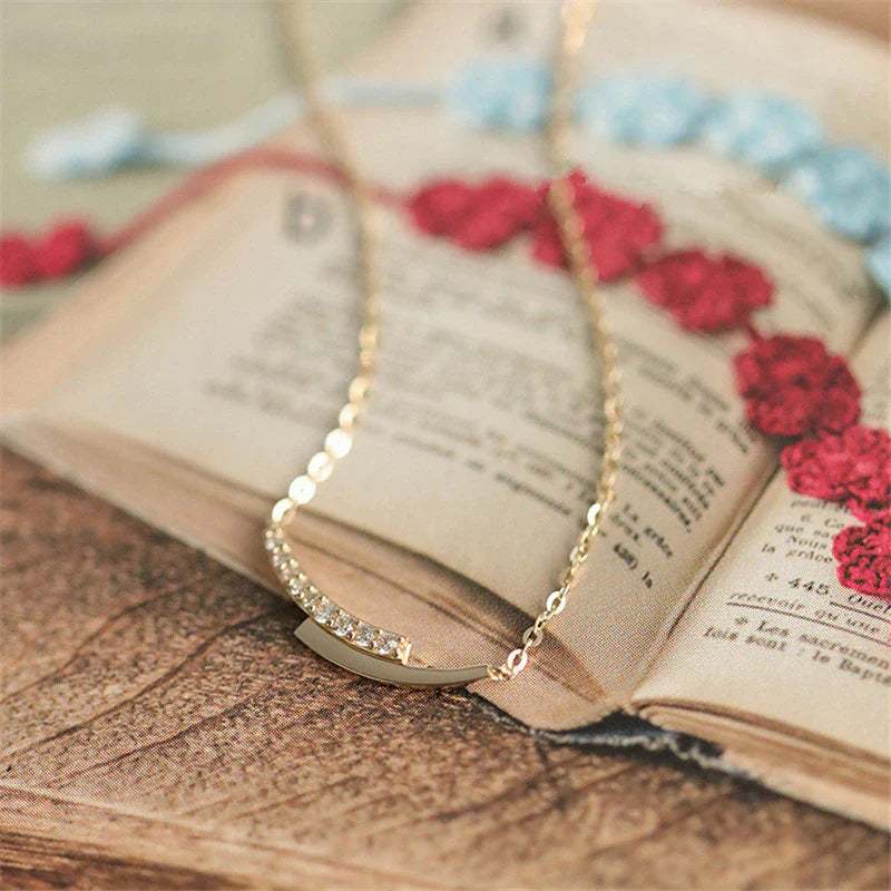 Pav�� Crystal Intersection Schlüsselbein Kettenhalskette | Shop Nory