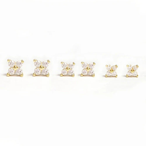 925 Sterling Silber Kristall Blüten Ohrringe | Shop Nory