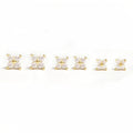 925 Sterlingsilber Kristall Blumen Stecker Ohrringe | Shop Nory