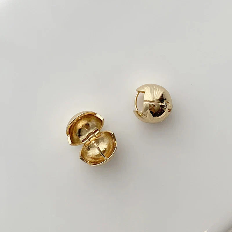 925 Sterling Silber 18K Gold Stecker Schnalle Ohrringe | Shop Nory