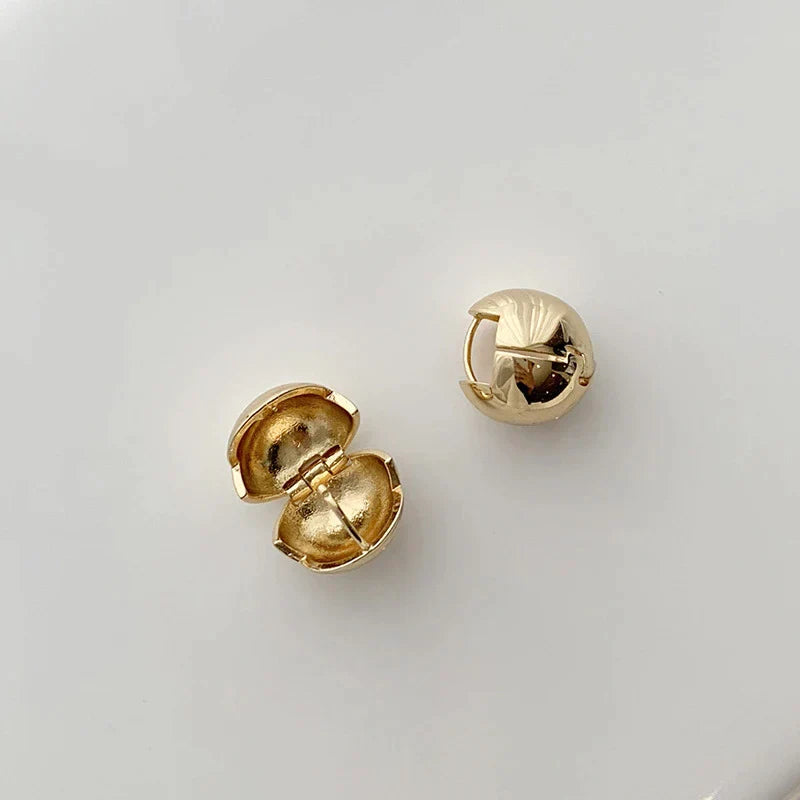 925 Sterling Silber Runde Ball 18K Gold Creolen Ohrstecker Schnalle | Shop Nory