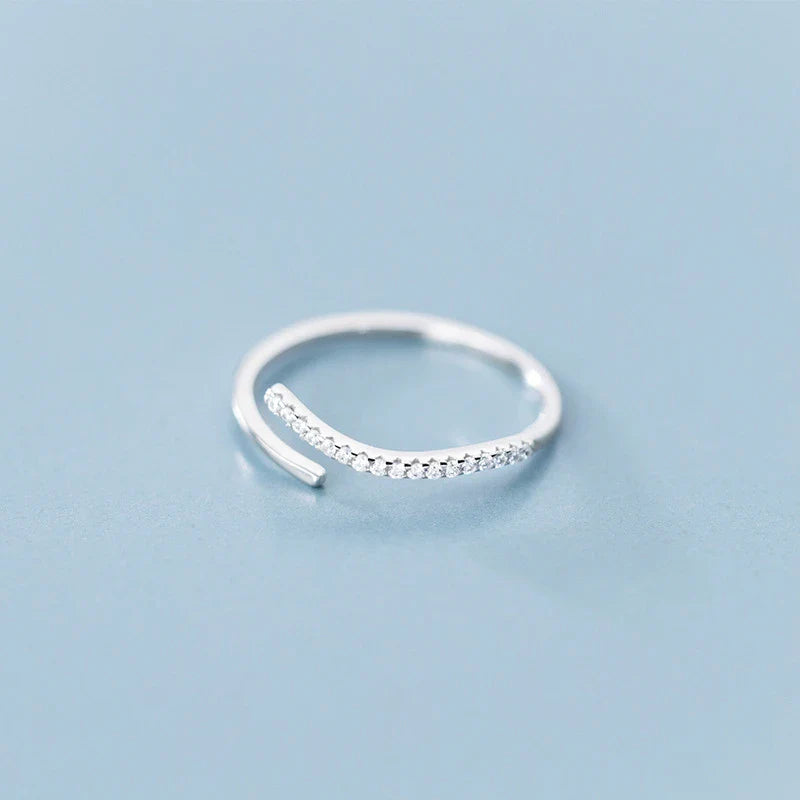 925 Sterling Silber Einfache Verstellbare Finger Ringe | Shop Nory