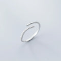 925 Sterling Silber Einfache Verstellbare Finger Ringe | Shop Nory