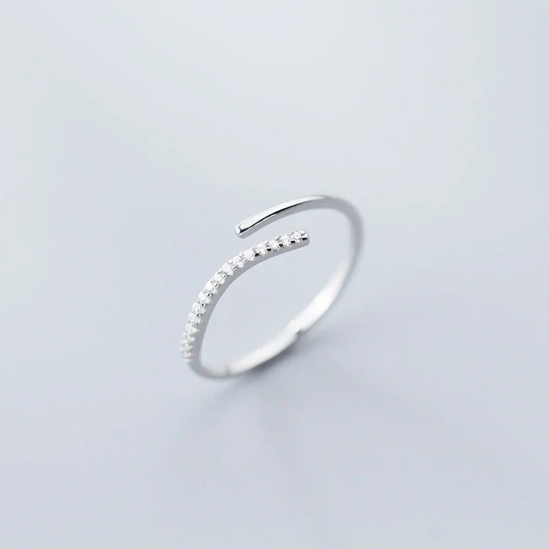 925 Sterling Silber Einfache Verstellbare Finger Ringe | Shop Nory