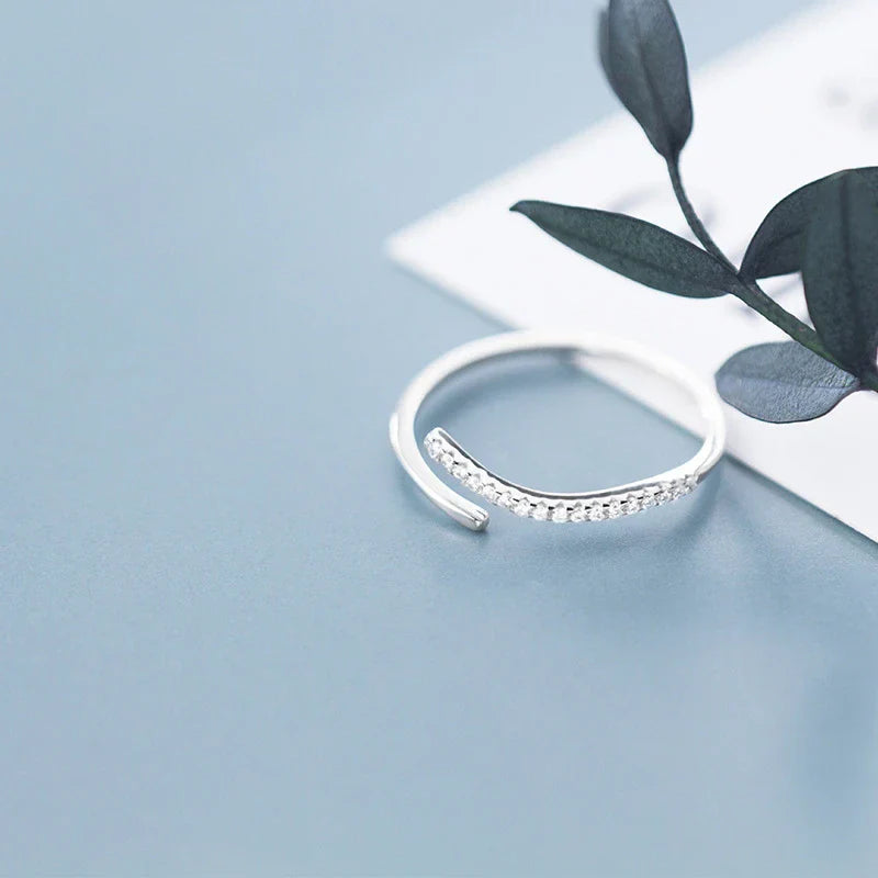 925 Sterling Silber Einfache Verstellbare Finger Ringe | Shop Nory