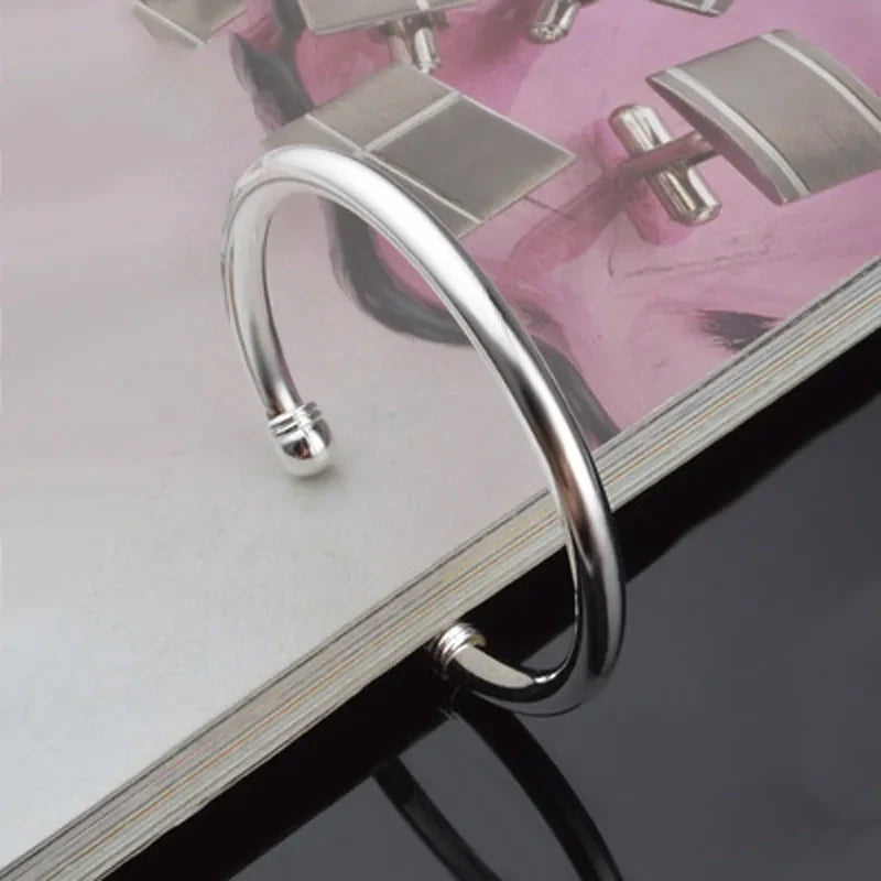 925 Sterling Silber Doppelperlen Armreif | Shop Nory