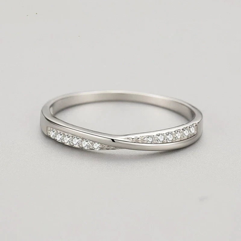 925 Sterling Silber Einfach Geflochtene Ring | Shop Nory