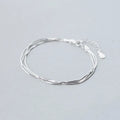 925 Sterling Silver Einfache Schichtarmbänder | Shop Nory