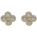 925er Sterling Silber Einfache Temperament Blumen Zirkon Ohrringe | Shop Nory