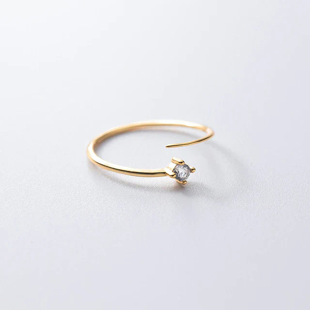 Exquisite 925 Sterlingsilber Zirkon Offene Ring | Shop Nory