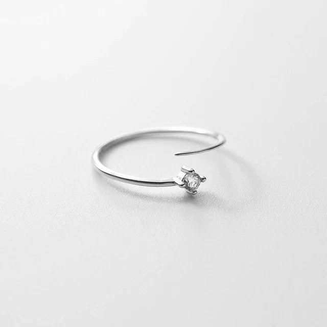 Exquisite 925 Sterlingsilber Zirkon Offene Ring | Shop Nory