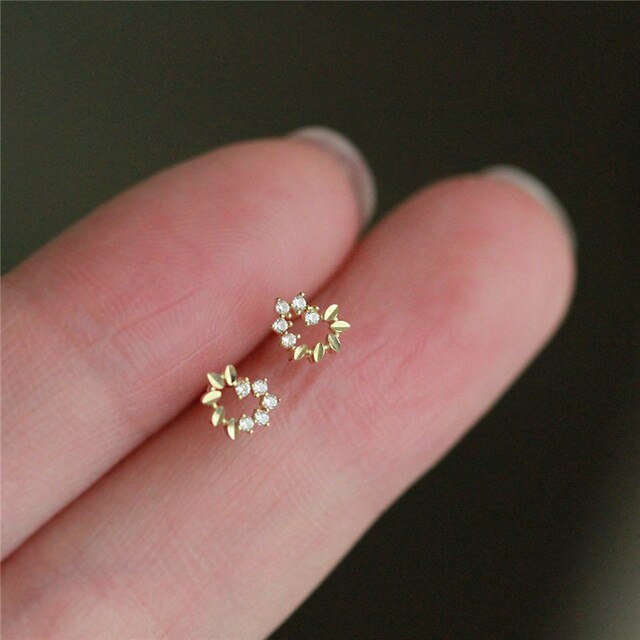 925 Sterling Silver Zirkon Herz Stecker Ohrringe | Shop Nory