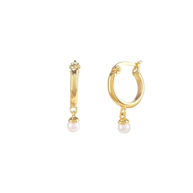 925 Sterling Silver Kleine Perlen Ohrringe | Shop Nory